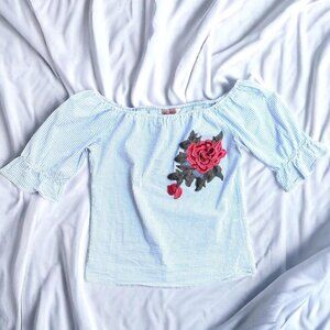 Off the shoulder rose cottagecore top